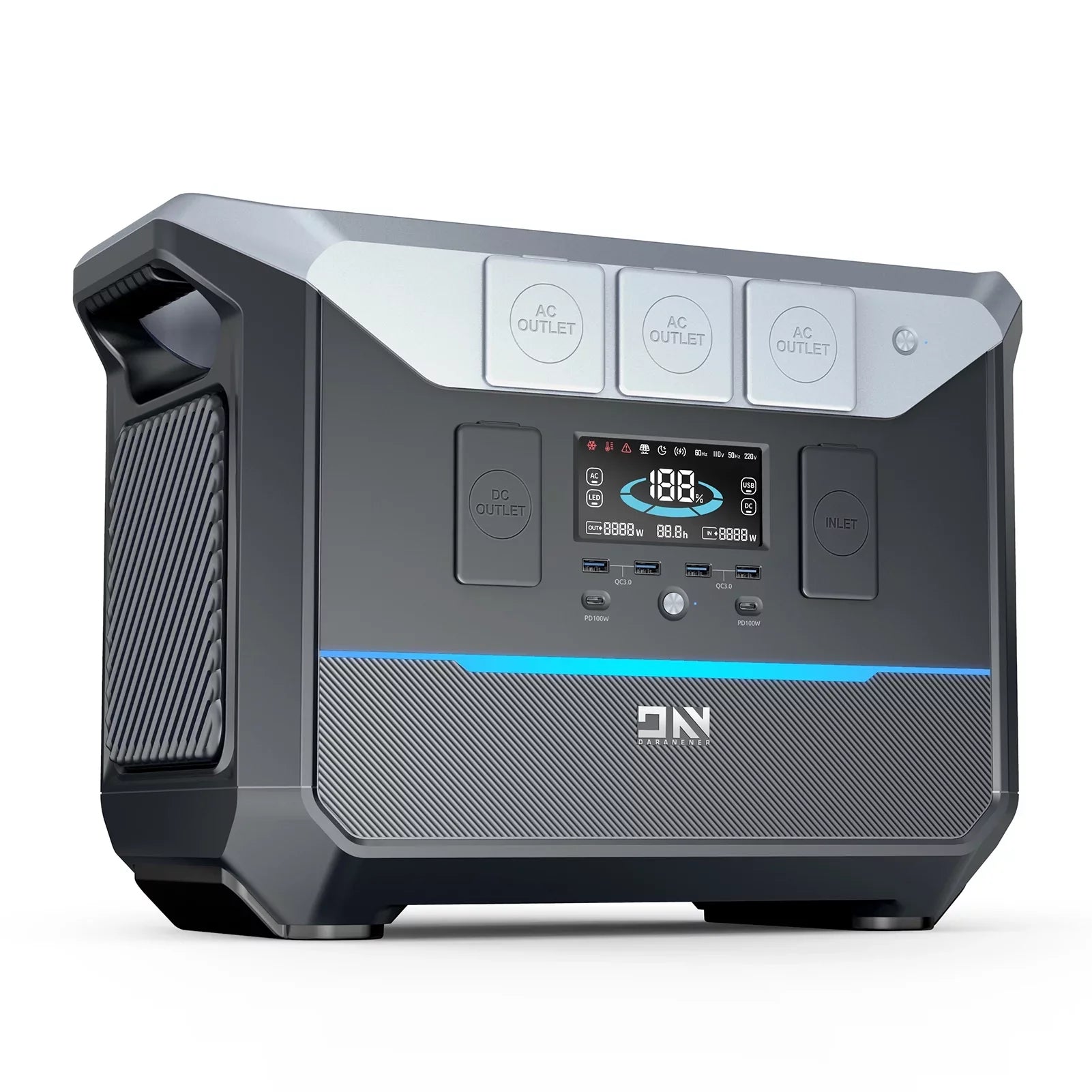 DaranEner Portable Station,Portable Station Battery Solar Rv 2000w 2073.6wh Battery Station With 2000w Battery Mobile Solar Owsoo Solar Powered Rv Efficient 2000w Battery