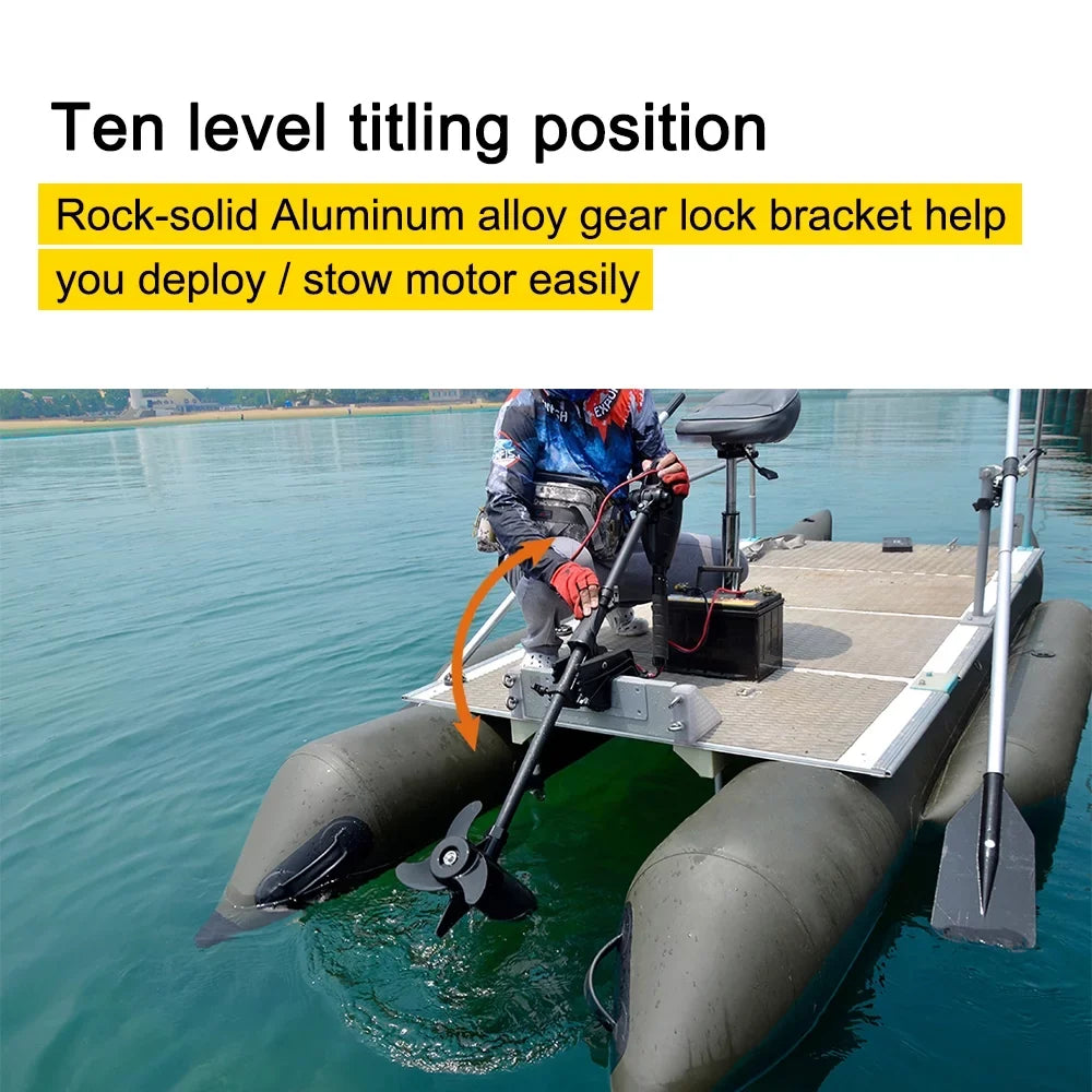 AQUOS Haswing Osapian Jet 12V 55LBS 36inch Shaft Transom Mount Trolling Motor