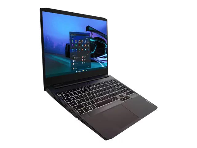 IdeaPad Gaming 3 15ACH6 82K2 - 180-degree hinge design - AMD Ryzen 7 - 5800H / up to 4.4 GHz - Win 11 Home - GF RTX 3050 - 16 GB RAM - 512 GB SSD NVMe - 15.6" IPS 1920 x 1080 (Full HD) @ 120 Hz - 802.11a/b/g/n/ac/ax - shadow Dark - kbd: US