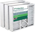 Filterbuy 20x20x5 MERV 13 Pleated HVAC AC Furnace Air Filters for Honeywell FC100A1011 and Lennox X0585 (3-Pack)