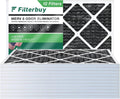 Filterbuy 14x25x1 MERV 8 Odor Eliminator Pleated HVAC AC Furnace Air Filters with Activated Carbon (12-Pack)