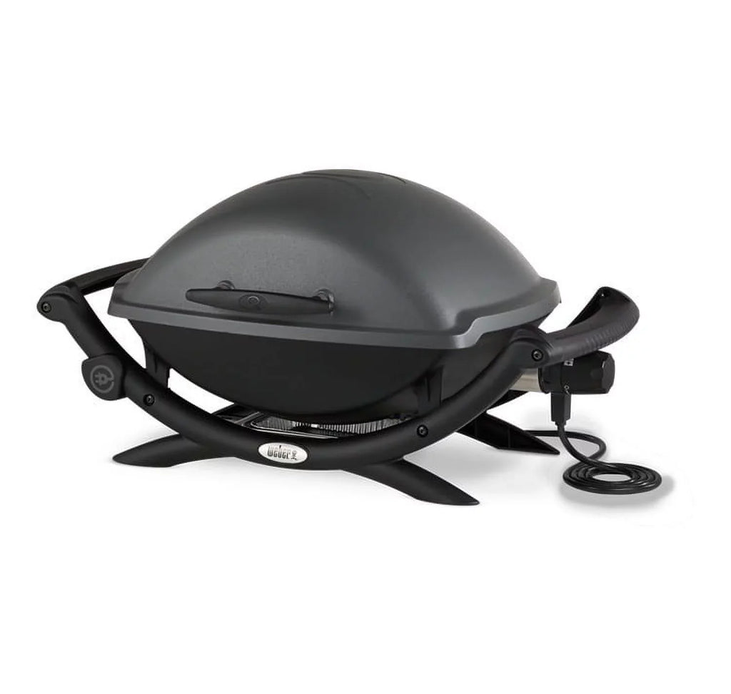 Weber Q 2400 Electric Grill Jet with Grill Cover and Cart Bundle