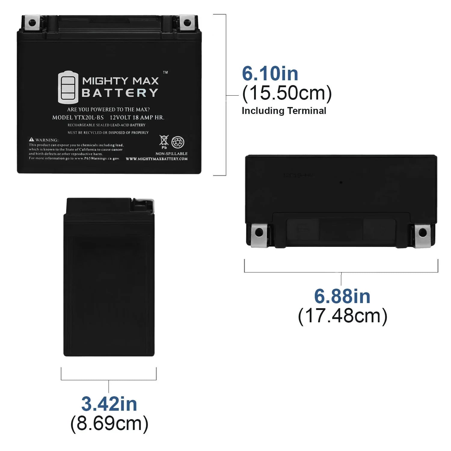 YTX20L-BS Battery for Kawasaki Jet Ski JH750 ST Zxi + 12V 4Amp Charger