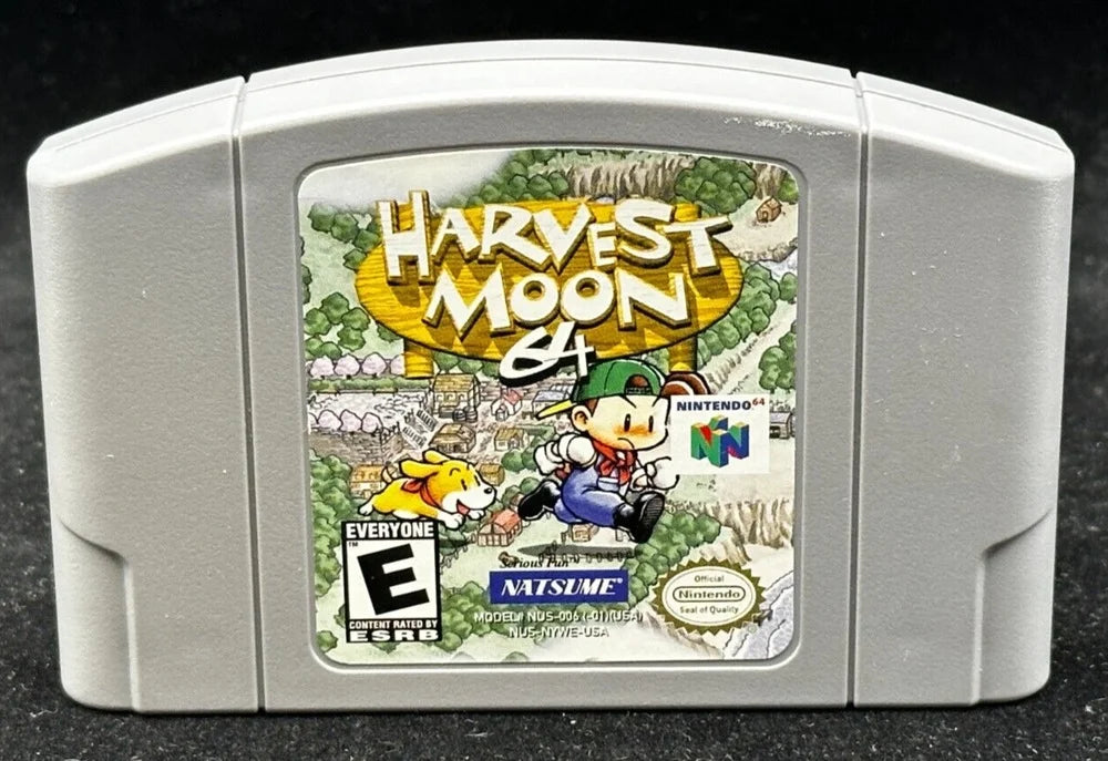 Harvest Moon 64 Nintendo 64 N64 Cassette Genuine Only NATSUME-