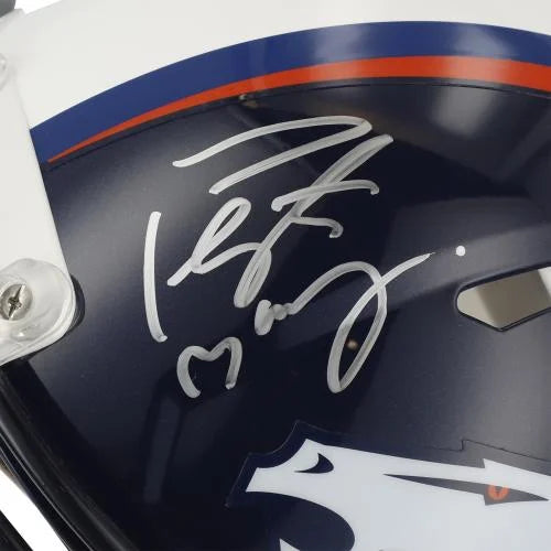 Peyton Manning Indianapolis Colts & Denver Broncos Autographed Half & Half Rid Speed Authentic Helmet - Signature on Denver Side - Fanatics Authentic Certified