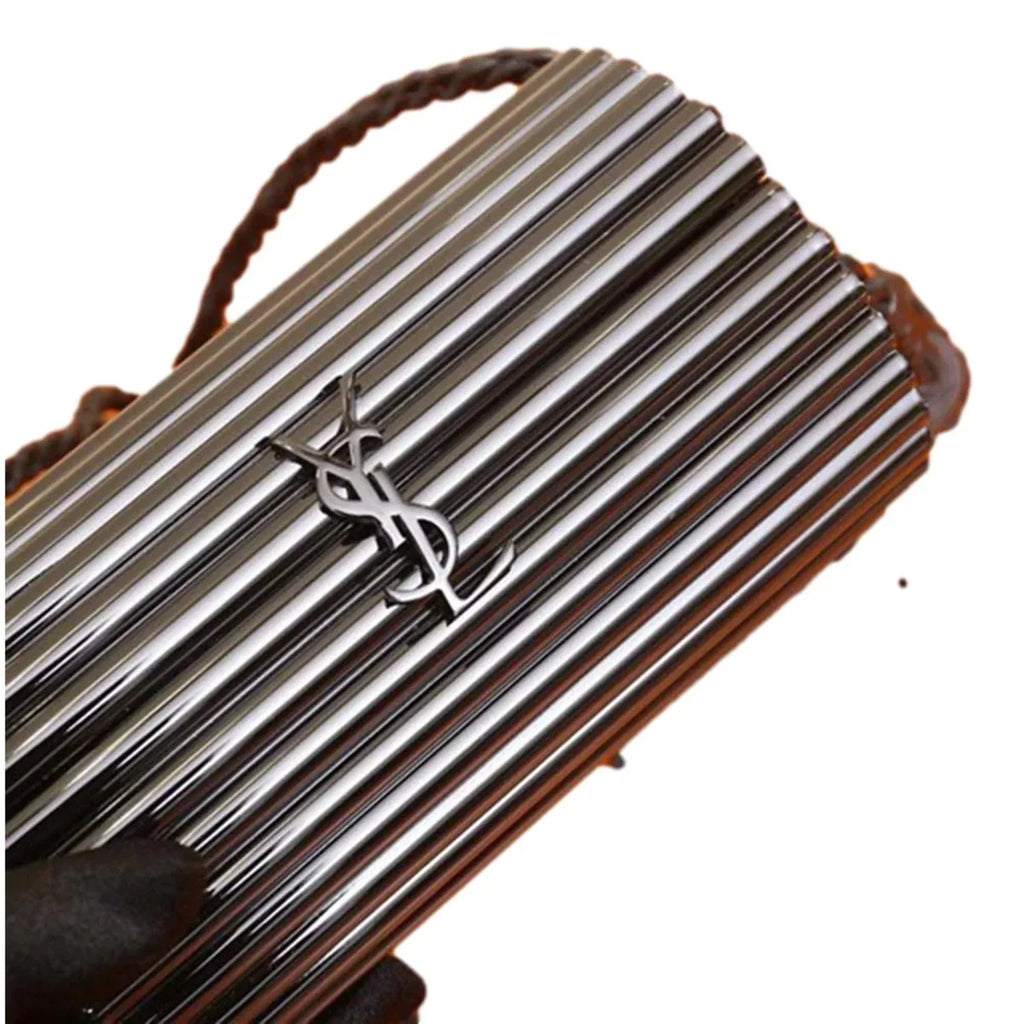 Saint Laurent Ebony Plexiglass Minaudiere Opium Box Bag 5173900