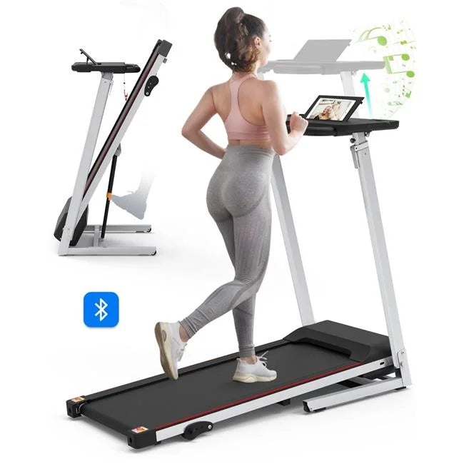 Direct Wicker Folding Electric Treadmill with Desk for Home, Running Machine for Small Apartment