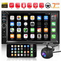 Double Din Car Stereo, 7In HD Bluetooth Car Radio MP5 Player Touch Screen with Backup Camera, Vehicle Audio Receiver with Mirror Link, USB/Car Audio Receiver