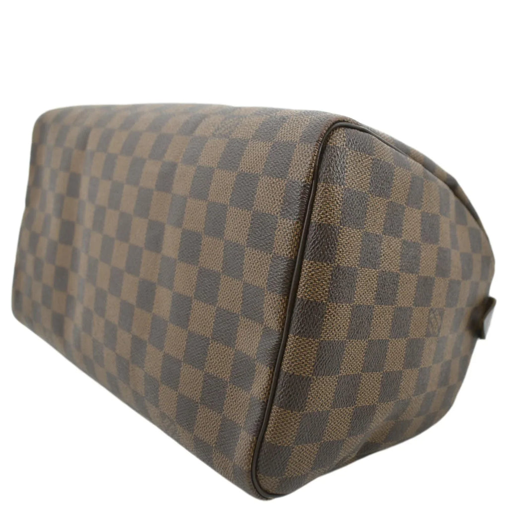 Pre-owned LOUIS VUITTON Speedy 25 Damier Ebene Satchel Bag Brown