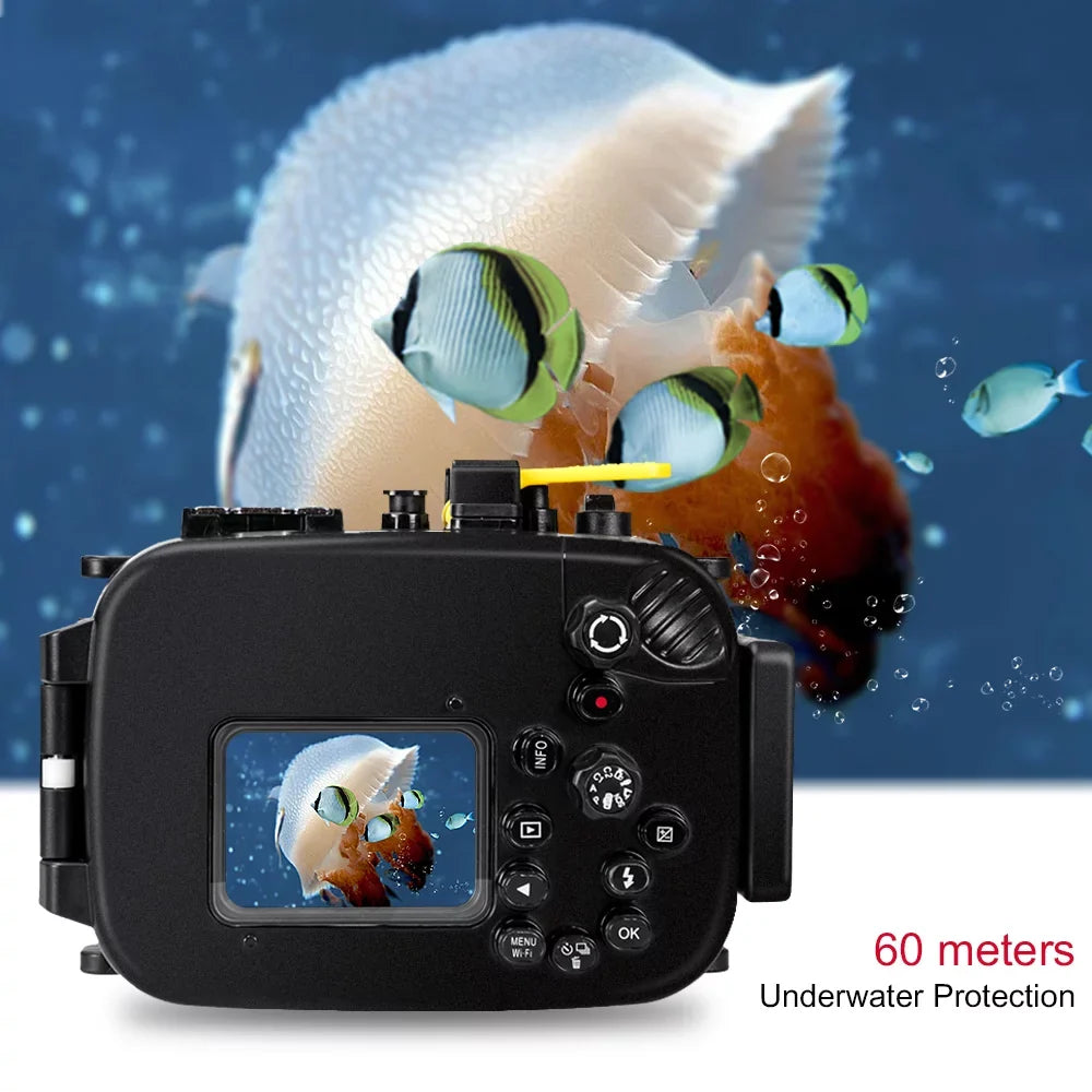 Sea frogs Underwater Camera Housing, Waterproof Diving Case for Olympus TG-5, 60m/195ft Protective Shell