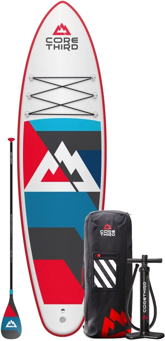 Core Third Destin 10'6" Inflatable Paddle Board for Beaches and Lakes with Complete SUP Kit