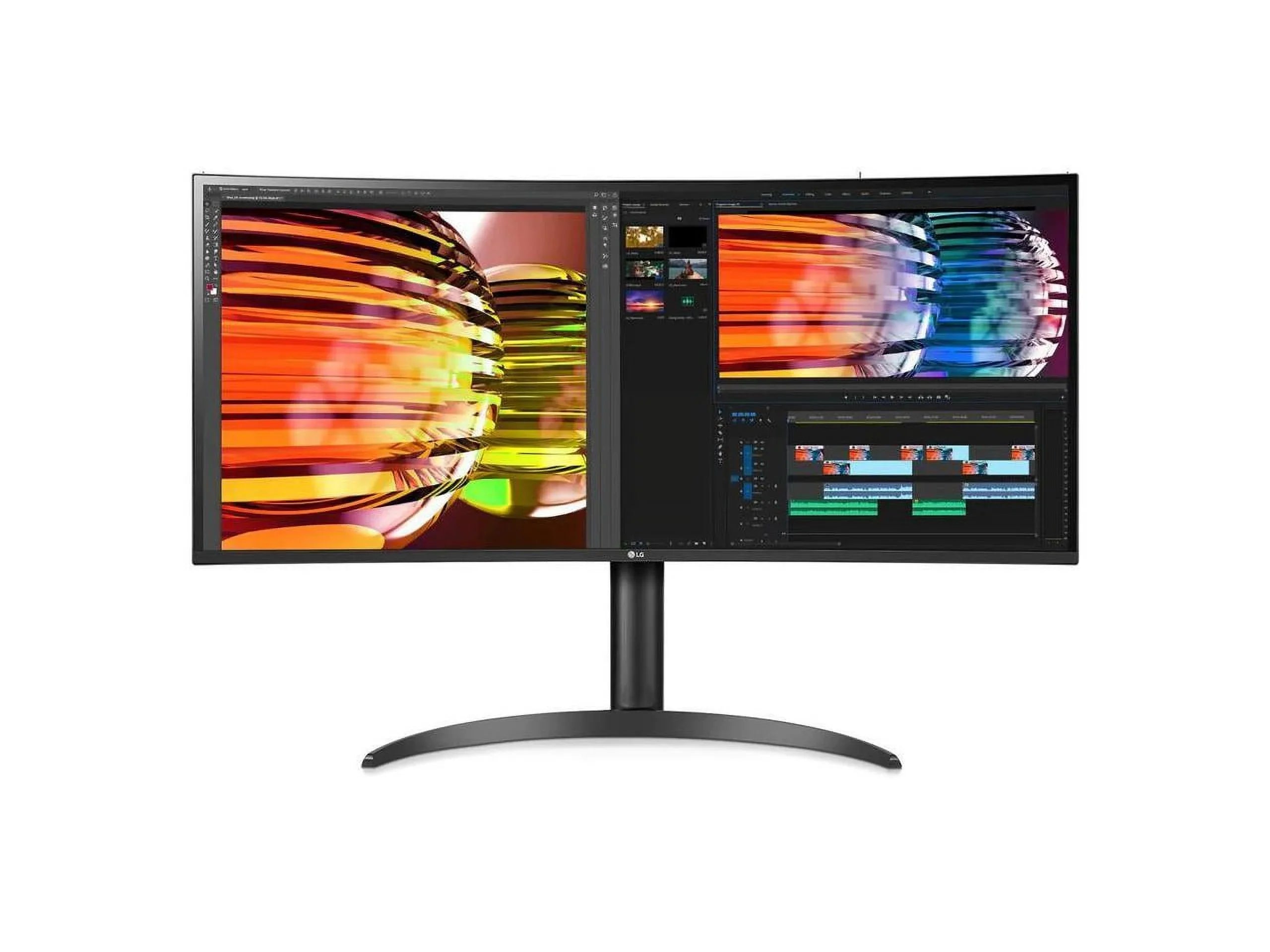 Ultrawide 34BP85CN-B 34" UW-QHD Curved Screen Edge LED Gaming LCD Monitor - 21:9 - Glossy Jet Jet Hairline, Textured Ebony - 34" Class - In-plane Switching (IPS) Technology - 3440 x