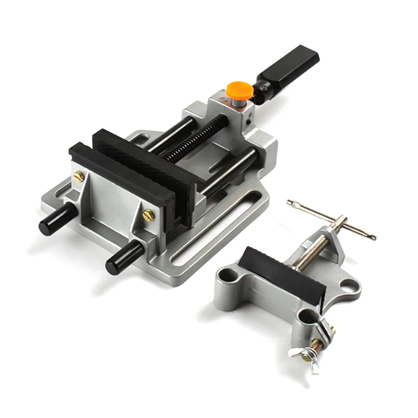 Spirastell Vise,Drill Presses Work Vise Heavy-Duty Die-cast Button Drill Presses Alloy Release Button Quick Release Drill Heavy-Duty Die-cast Aluminum Presses Work Benches 100mm Quick Release Rookin