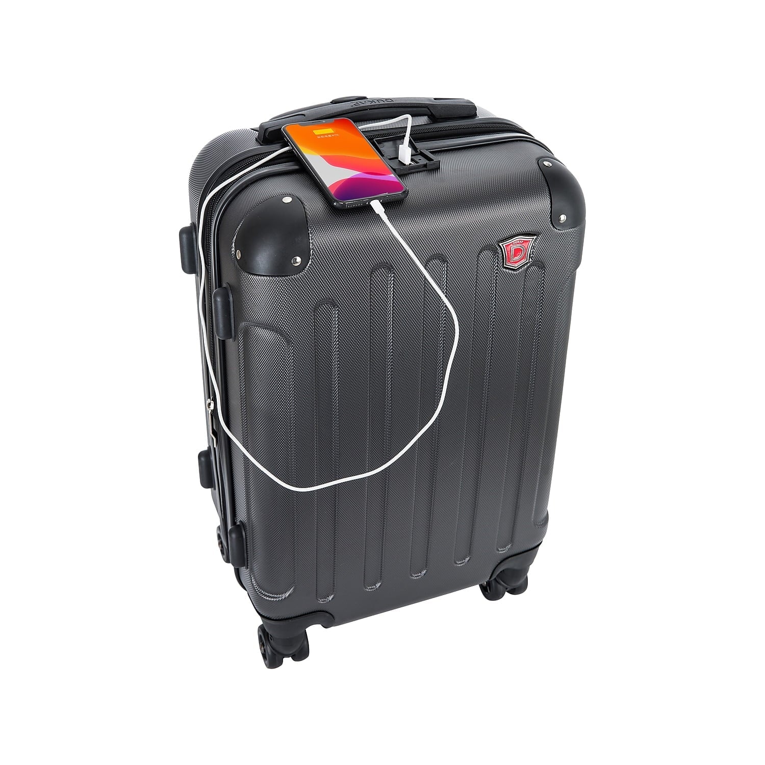 DUKAP y 2-Piece Plastic Luggage Set Gray (DKINT0SM-GRE)