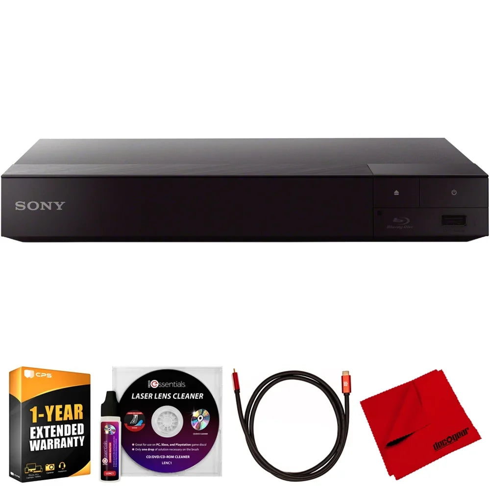 BDP-S6700 4K Upscaling 3D Streaming Blu-ray Disc Player Bundle with Deco Gear 6FT HDMI Cable, Microfiber Cleaning Cloth, Deco Essentials Laser Lens Cleaner & 1 Year CPS Enhanced Protection Pack