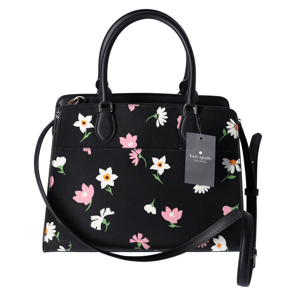 Kate Spade New York Madison Floral Waltz Medium Satchel Ebony Multi