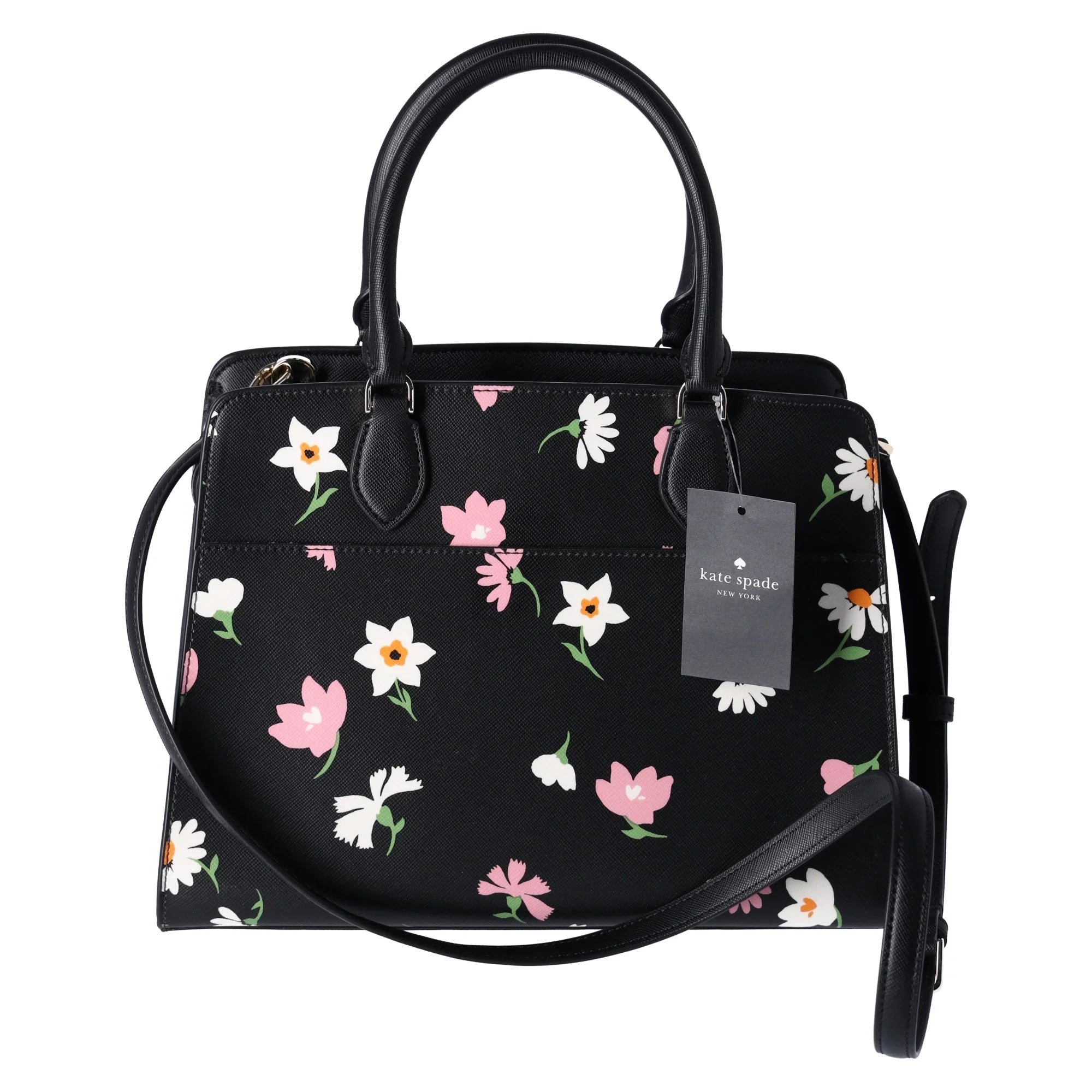 Kate Spade New York Madison Floral Waltz Medium Satchel Ebony Multi