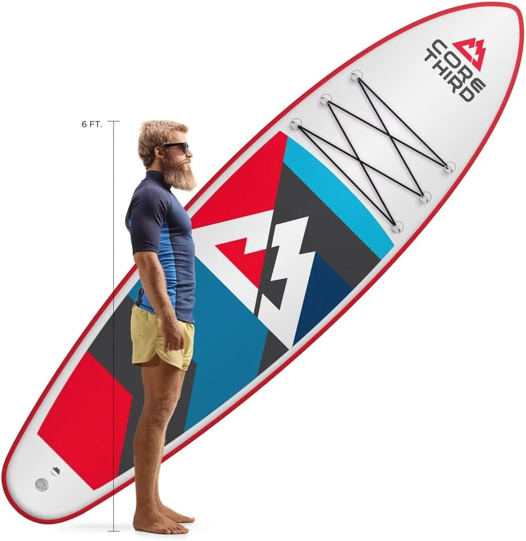 Core Third Destin 10'6" Inflatable Paddle Board for Beaches and Lakes with Complete SUP Kit