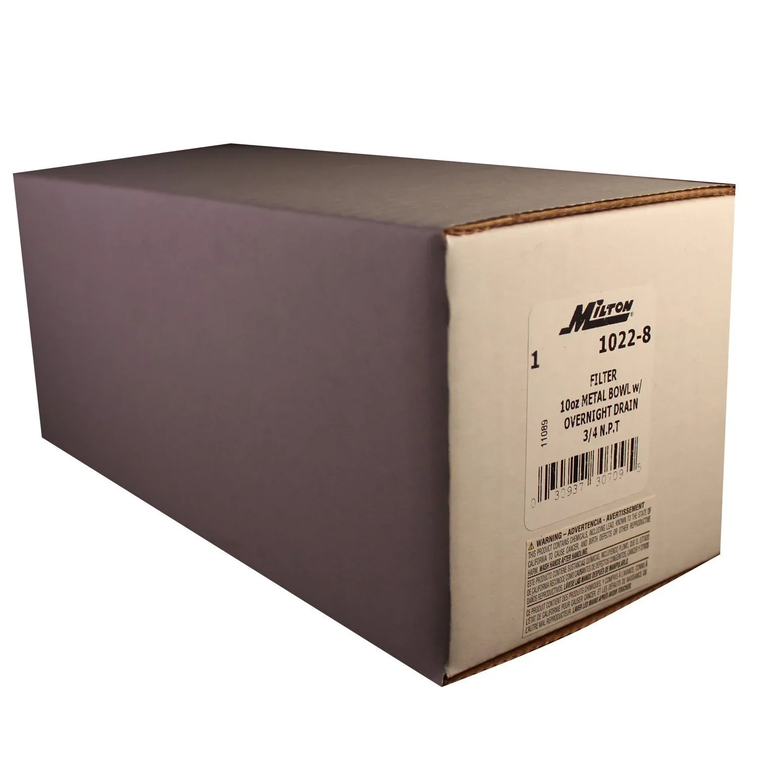 Milton Industries 3/4" NPT Metal FRL Micro Filter, 10 oz. bowl 10 oz. bowl Milton 3/4" NPT Metal Micro Filter with Automatic Drain