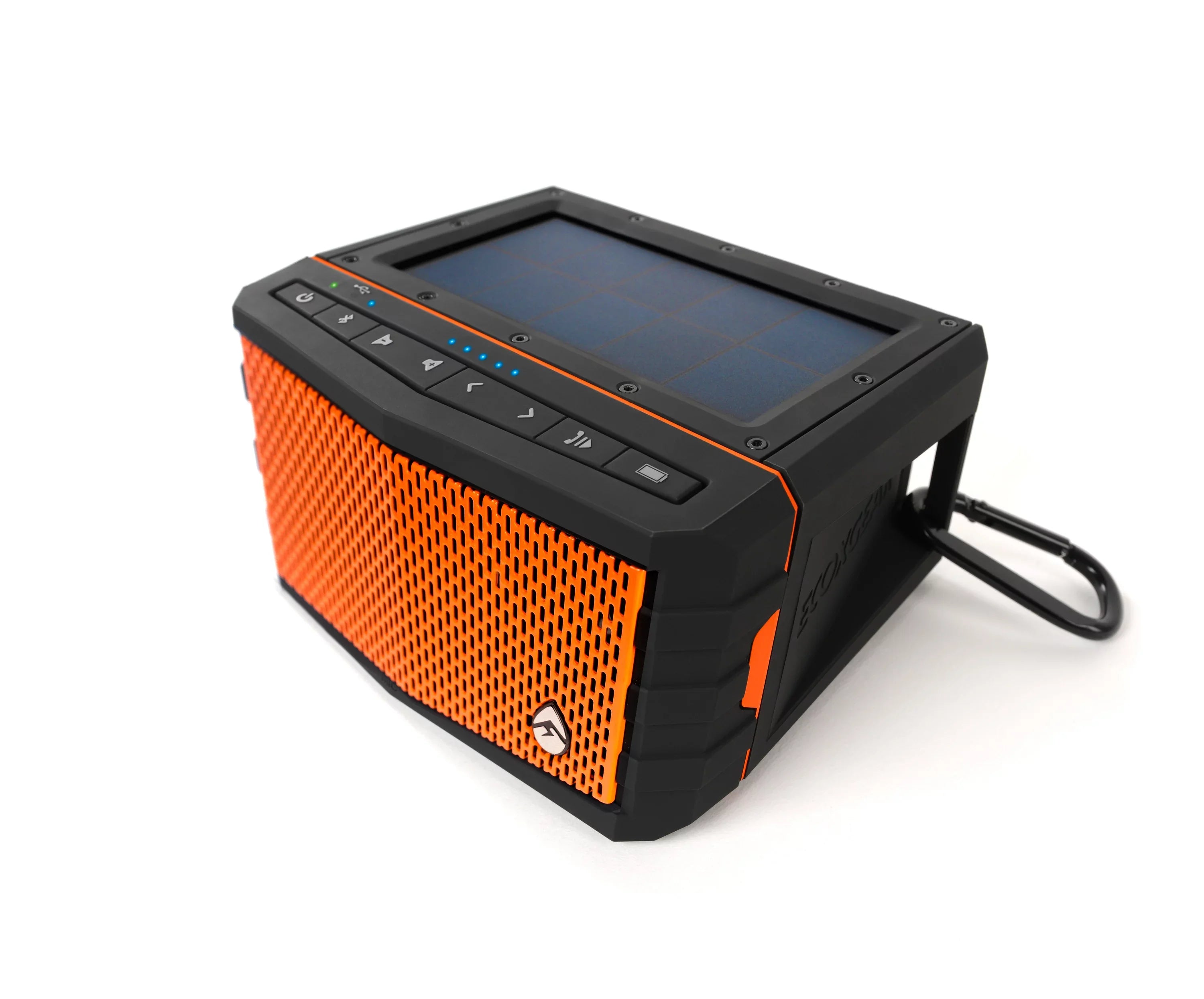 EcoXGear Sol Jam Ebony Solar Panel 5" x 6" x 3.1" Waterproof, Bluetooth Speaker