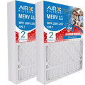16x25x5 Air Filter MERV 11 Comparable to MPR 1000, MPR 1200 & FPR 7 Compatible with Goodman M1-1056 / Amana AMP-M1-1056 Premium USA Made 16x25x5 Furnace Filter 2 Pack by AIRX FILTERS WICKED CLEAN AIR.