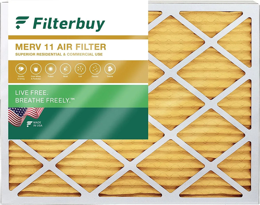 Filterbuy 20x24x4 MERV 11 Pleated HVAC AC Furnace Air Filters (1-Pack)