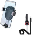 Fast Car Charger with Phone Mount - TYPE-C DC Socket Adapter and Air Vent Holder Auto Lock for CAT S48c,S61,S62 Pro - Coolpad Legacy,S,Brisa - Cricket Ovation, Influence, 2, Icon 2 - J8N