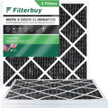 Filterbuy 12x12x1 MERV 8 Odor Eliminator Pleated HVAC AC Furnace Air Filters with Activated Carbon (3-Pack)