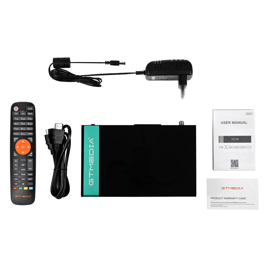 GTMEDIA V8X LA DVB-S/S2X Signal Receiver MU3 IKS Set Box SCART OUT CA Card Slot Built-in WiFi H.265 Digital TV Receptor