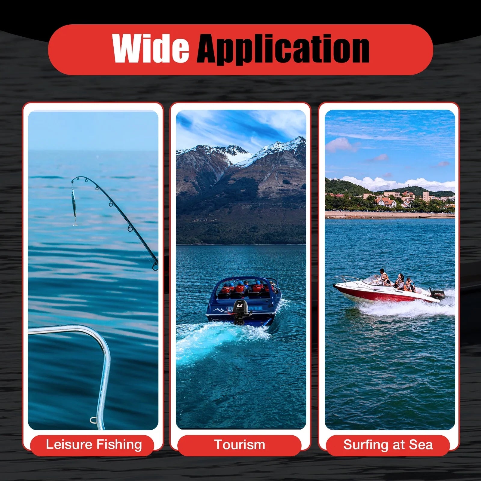 LOYALHEARTDY Outboard Motor 6.5 4 Stroke Boat Engine Fishing Boat Kayak Engine Water Cooling 123CC