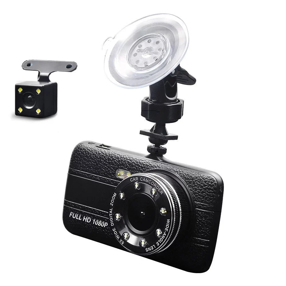 axGear Dash Cam Driving Recorder DVR Dual Camera 4 Inch LCD Vehicle Jet Box Monitor