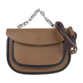 Pre-Owned MARNI Maruni shoulder bag SBMPZ12Q01 leather brown Dark 2WAY 3WAY handbag messenger shopping tote chain (Good)