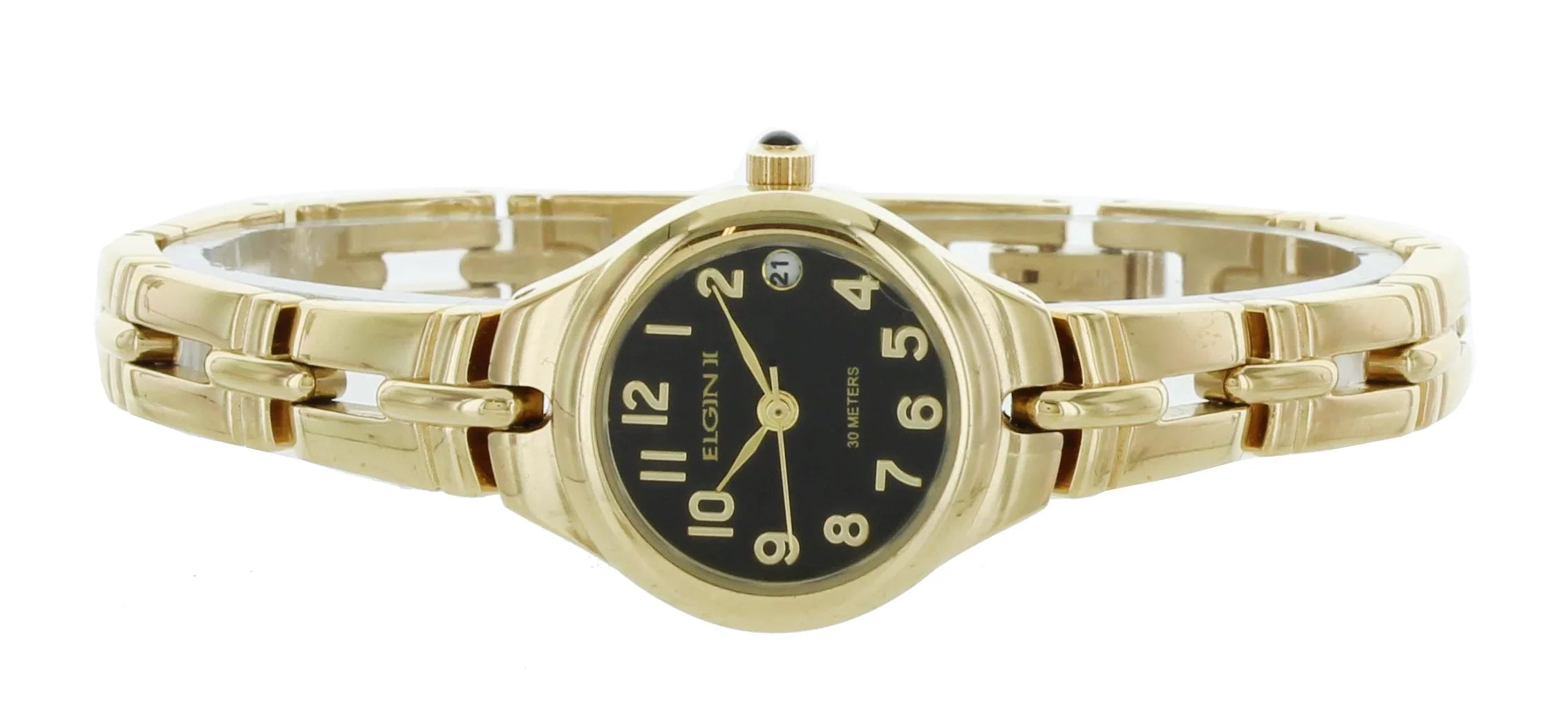 Ein Women's Round Analog Date Gold Tone Bracelet Style Watch