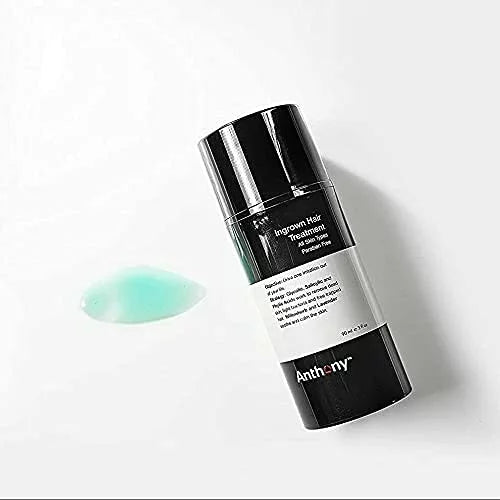 Anthony Ingrown Hair Treatment for Men (Pack of 2) – Gel Solution to Calm Down Razor Burn – Scar and Redness Eliminator, Bump Removal – 3 Fl. Oz