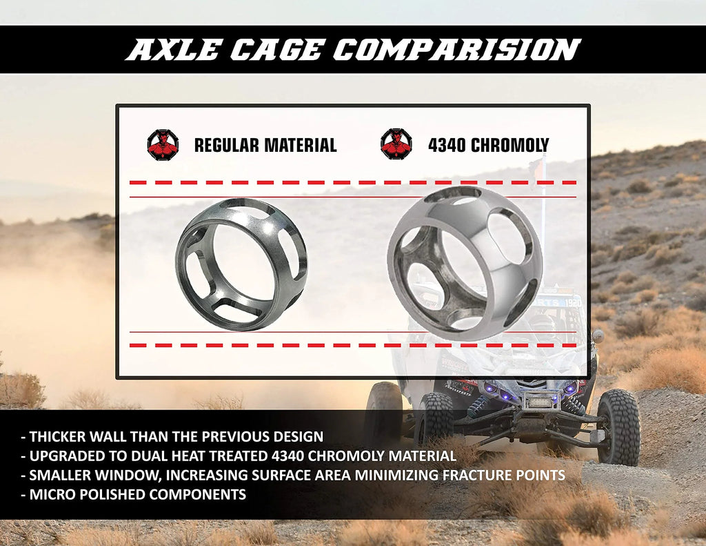Demon Powersports Rear Left Heavy Duty Lift Kit Axle (2013-21) Can Am Outlander/Renegade, Unique Boot On Terrain for Heat Reduction, Larger Angles for 6” SUPER ATV Lift Kit (Gen2) / 6” CATVOS Lift Kit