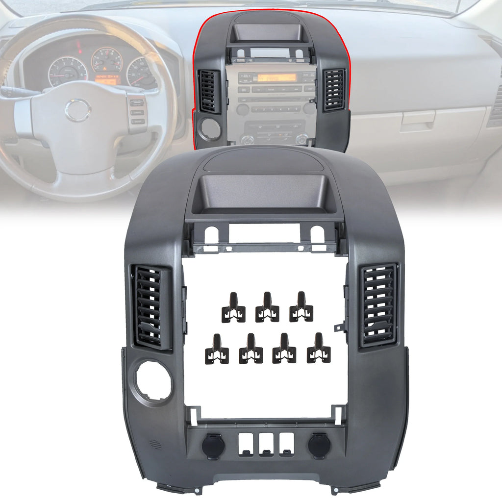 Kojem Dash Center Console Instrument Panel Lid Bezel for 2004 2005 2006 Nissan Titan XE SE Armada 68257-8S800