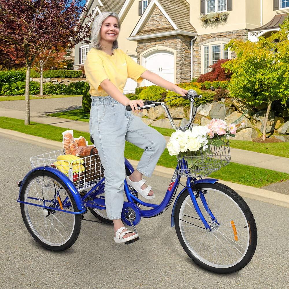 SalonMore Adult Tricycle 26-Inch Wheel Men's Women's Bike, Blue