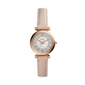 Fossil Women's Carlie Mini Three-Hand, Rose Gold-Tone Stainless Steel Watch, ES4839