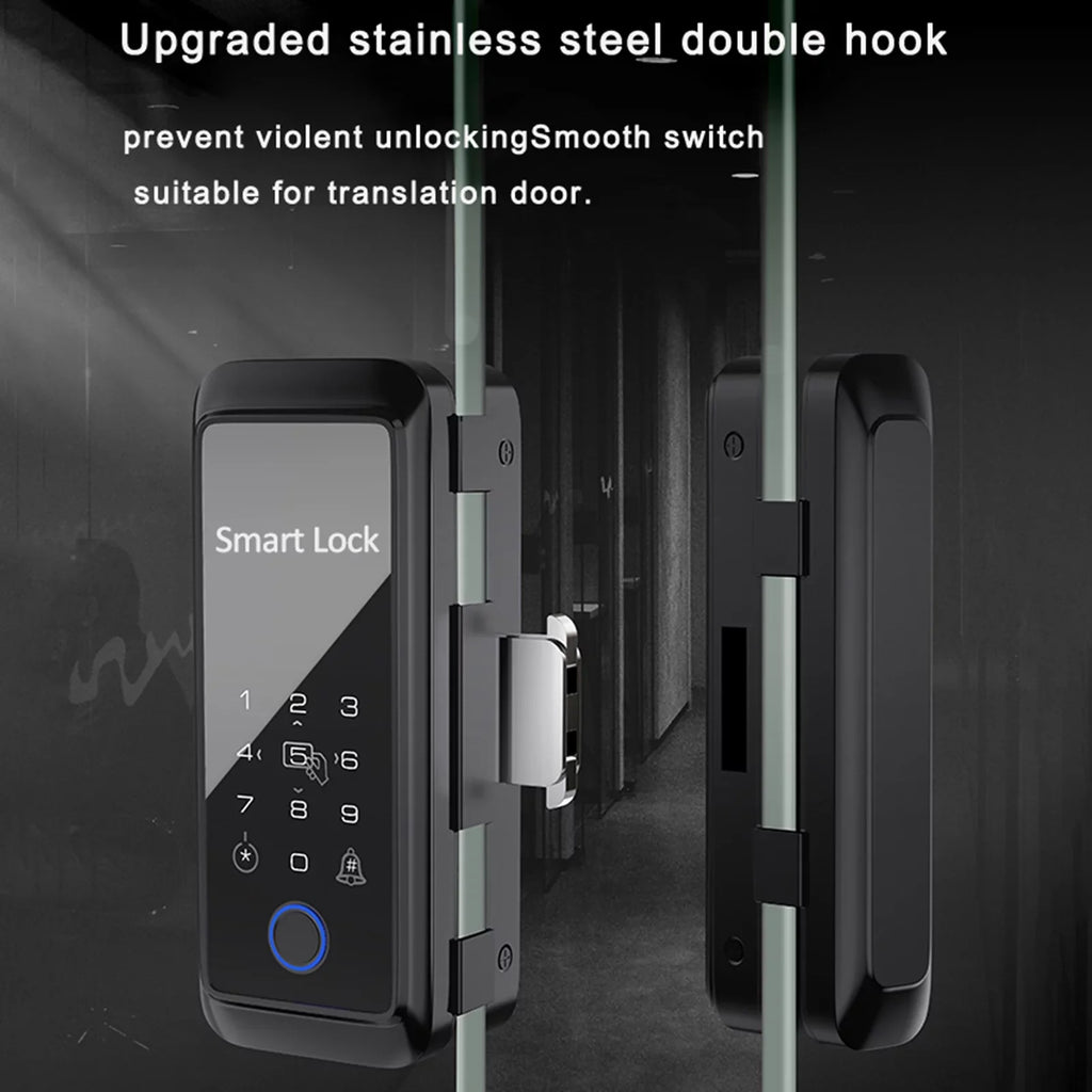 MIXFEER Smart Lock Fingerprint Lock Door Lock Keypad Door Lock with Handle Fingerprint Electronic Deadbolt Door Lock Smart Door Lock Compatible with APP