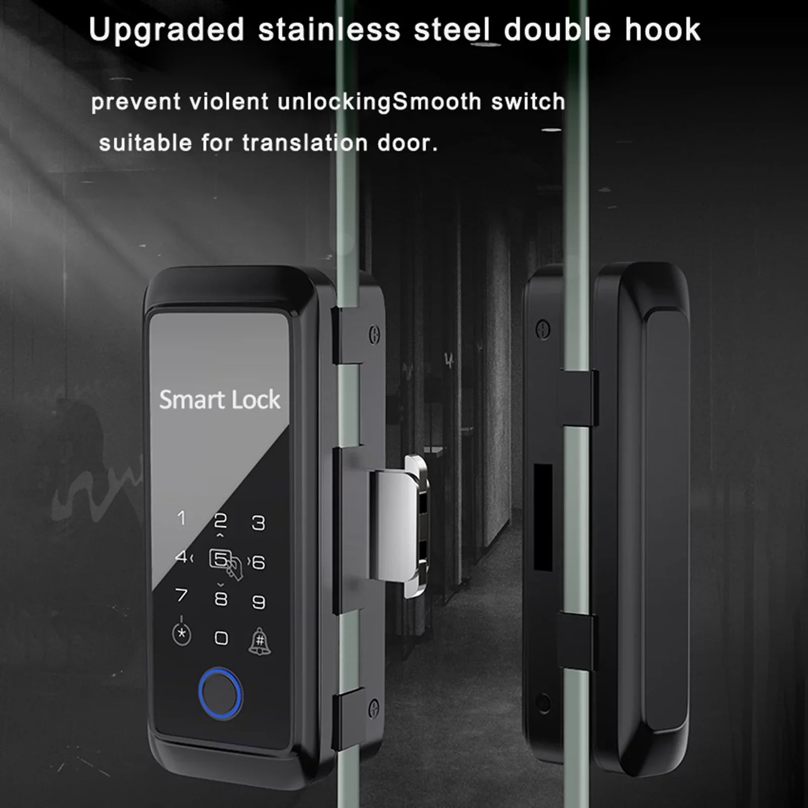 MIXFEER Smart Lock Fingerprint Lock Door Lock Keypad Door Lock with Handle Fingerprint Electronic Deadbolt Door Lock Smart Door Lock Compatible with APP