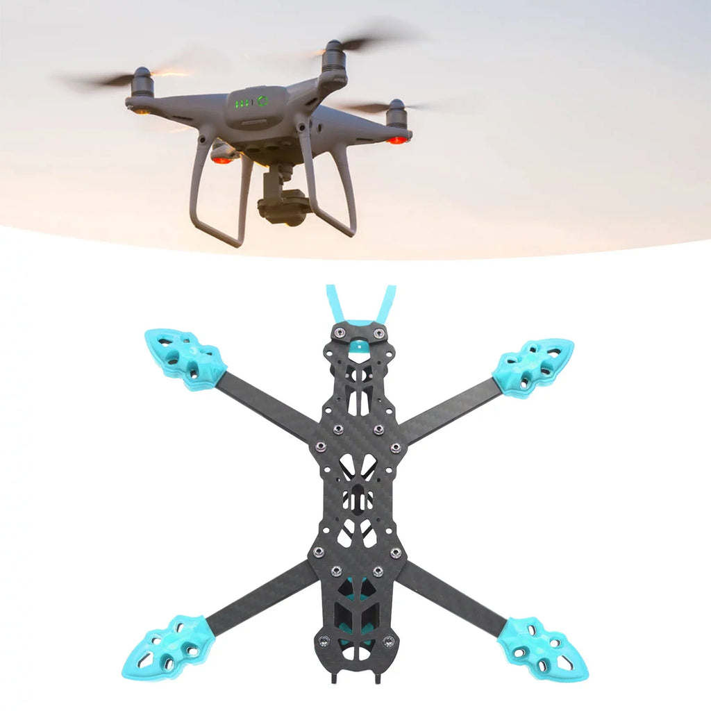 Goldmeet FPV Racing Drone Frame Professional 225mm Wheelbase Carbon Fiber Quadcopter Frame for RC Drone Accessories Blue