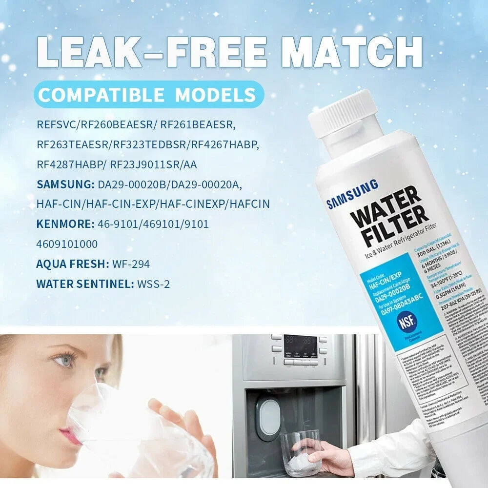 DA29-00020B Refrigerator Water Filter Compatible with HAF-CIN/EXP