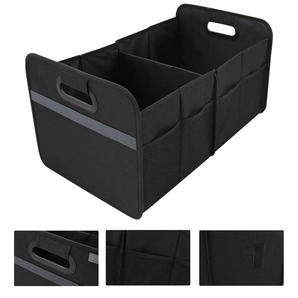 Nebublu Car Trunk Storage Box, 55L Capacity, Oxford Cloth Folding Organizer, Practical Automotive Cargo Solution