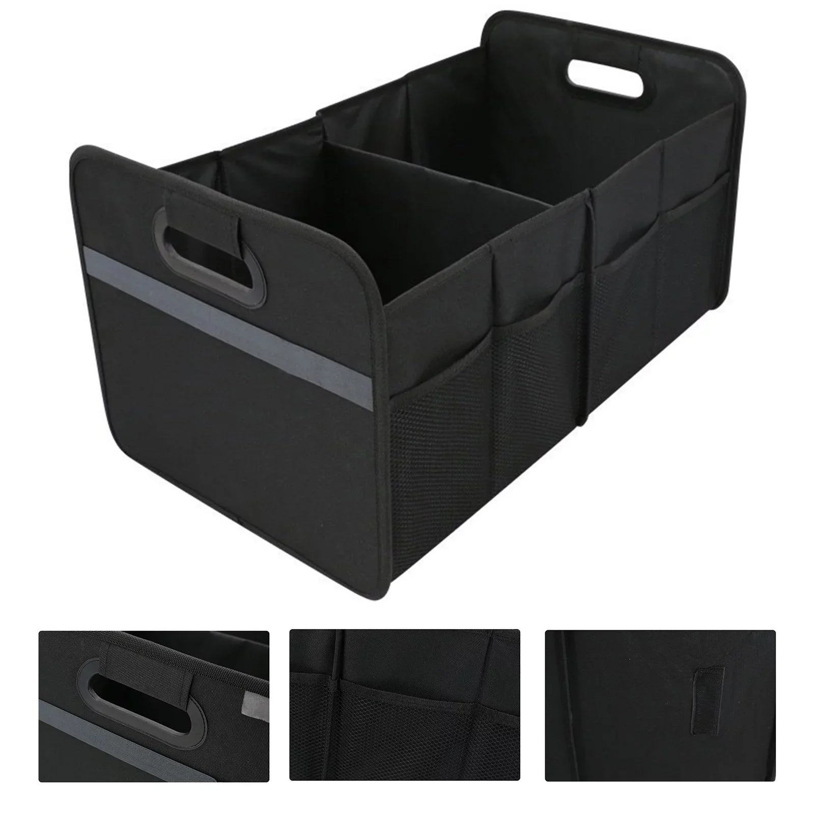 Nebublu Car Trunk Storage Box, 55L Capacity, Oxford Cloth Folding Organizer, Practical Automotive Cargo Solution