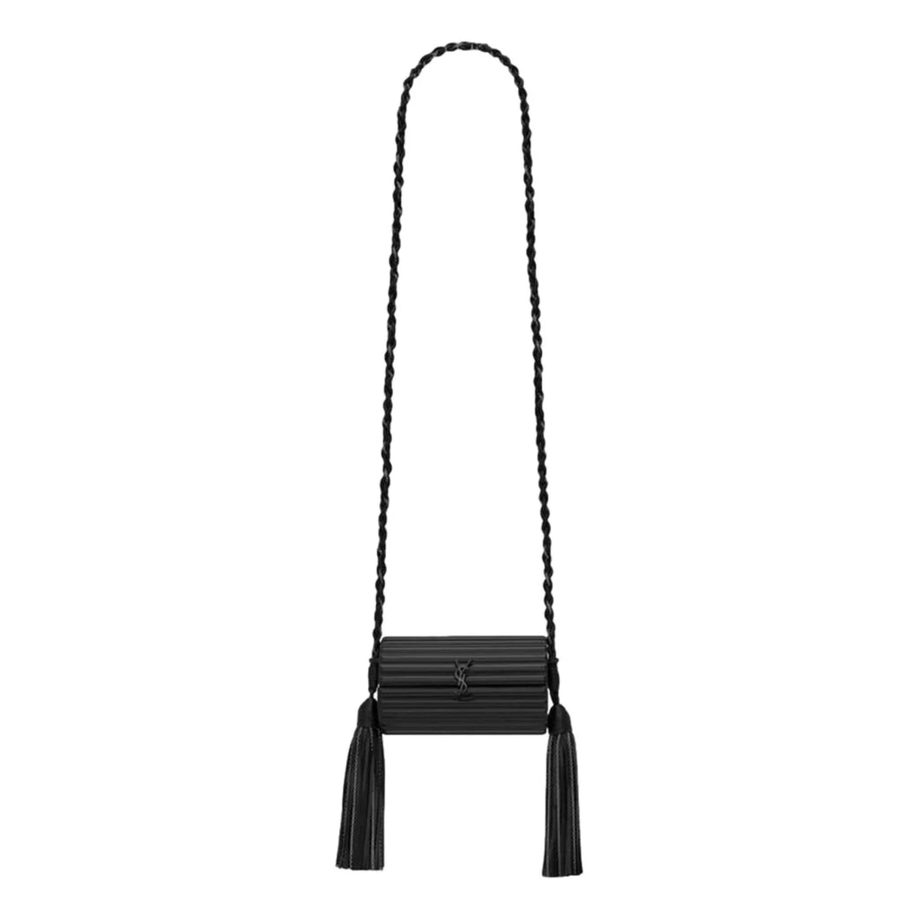 Saint Laurent Ebony Plexiglass Minaudiere Opium Box Bag 5173900