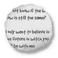 Famous Poetry Quote Future With You Round Throw Pillow Home Decoration Cushion