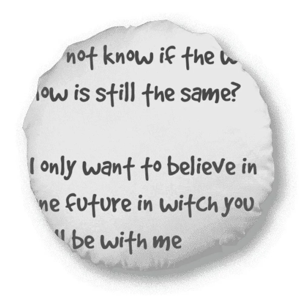 Famous Poetry Quote Future With You Round Throw Pillow Home Decoration Cushion