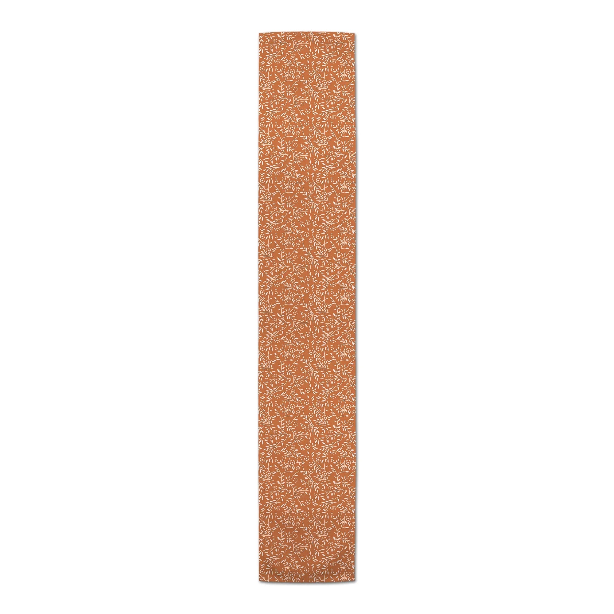 Creative Products Delicate Floral Pattern Orange 16x90 Poly Twill Table Runner