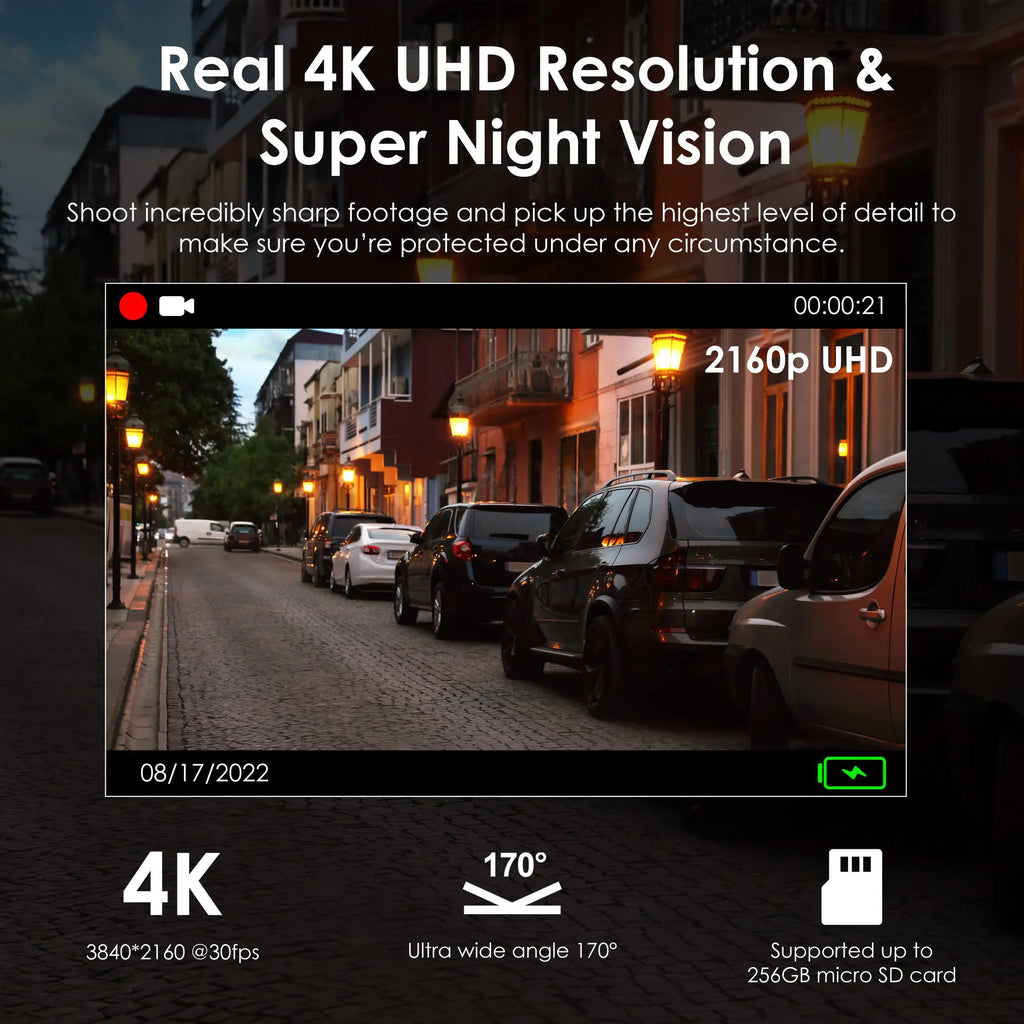 Rexing V55 Dash Cam with 4K Modular Capabilities, 5.0 GHz Wi-Fi, and GPS Car Dash Camera Recorder