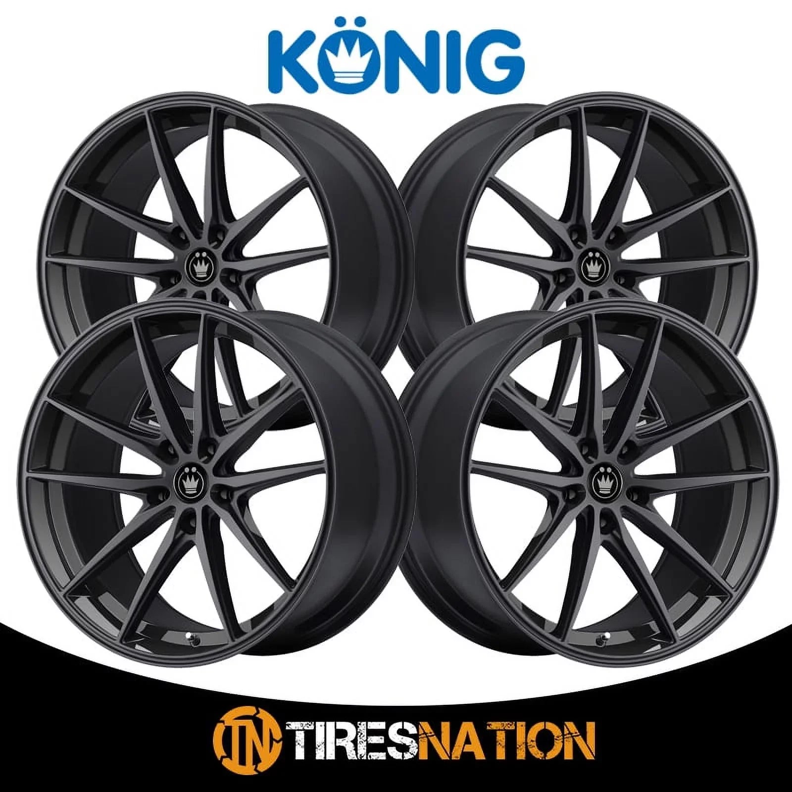 Konig 37B Oversteer 17x8 5x100 +45et Gloss Dark Wheel